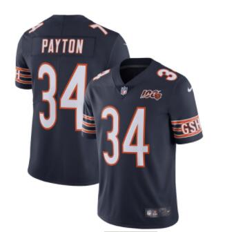 Nike Bears 34 Walter Payton Navy 100th Anniversary Retired Vapor Untouchable Limited Jersey