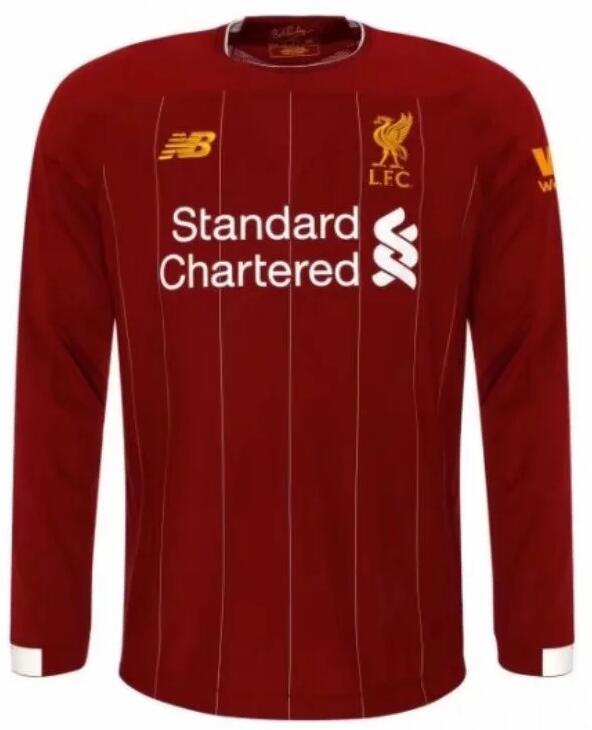 New Men's Liverpool 19/20 Home Jersey by New Balance Long Sleeves
