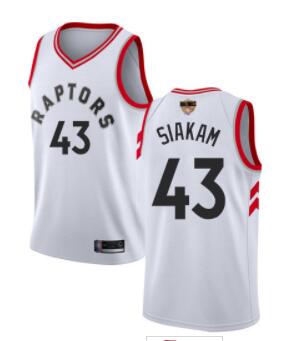 Men Raptors #43 Pascal Siakam White 2019 Finals Bound Basketball Swingman Association Edition Jersey
