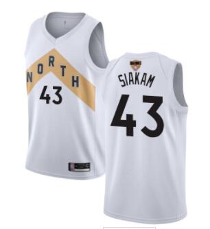Raptors #43 Pascal Siakam White 2019 Finals Bound Basketball Swingman City Edition 2018-19 Jersey