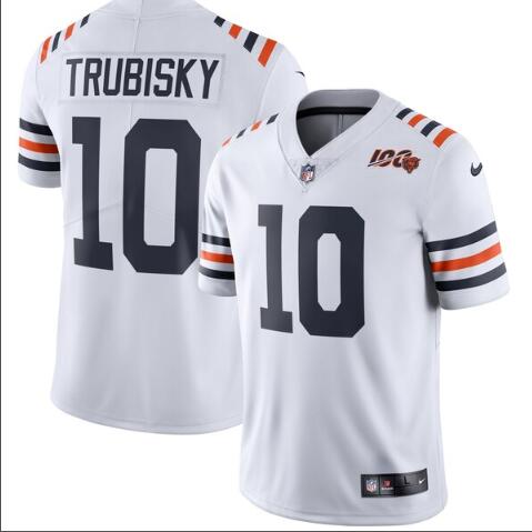 Youth  Chicago Bears Mitchell Trubisky Nike White 2019 100th Season Alternate Classic Limited Jersey