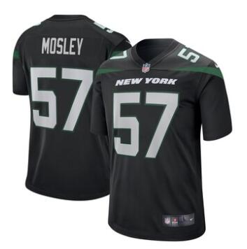 Men's New York Jets C.J. Mosley Nike Stealth Black Game Jersey
