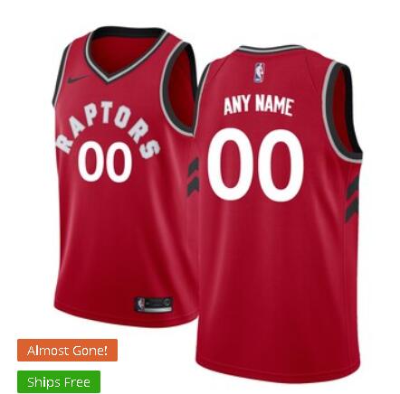 Men's Toronto Raptors Nike Red Swingman Custom Jersey - Icon Edition