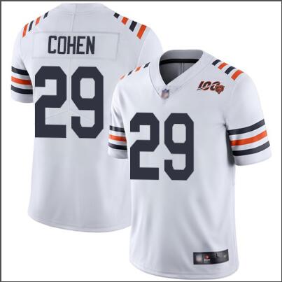 men's Chicago Bears Tarik Cohen Nike White 2019 100th Season Jersey