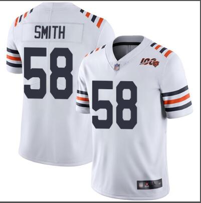 Men's Chicago Bears Roquan Smith Nike White 2019 100th Season Jersey