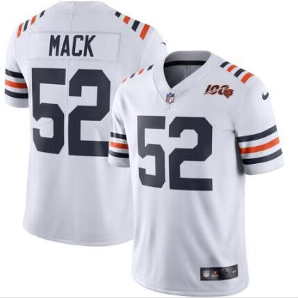 men Chicago Bears Khalil Mack Nike White 2019 100th Season Alternate Classic Limited Jersey