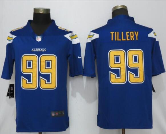 2019New Nike San Diego Chargers 99 Tillery Blue Color Rush Limited Jersey