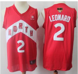 Raptors #2 Kawhi Leonard Red 2019 Finals Bound Basketball Swingman Earned Edition Jersey