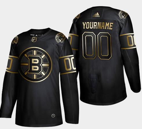 Men's Boston Bruins Custom Black Hockey Jersey