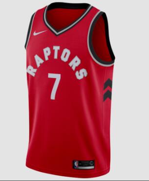 Men Raptors #7 Kyle Lowry Red  Basketball  Jersey