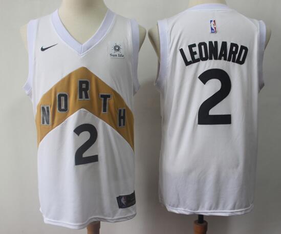 Nike Toronto Raptors 2 Kawhi Leonard Men White NBA Swingman City Edition Jersey