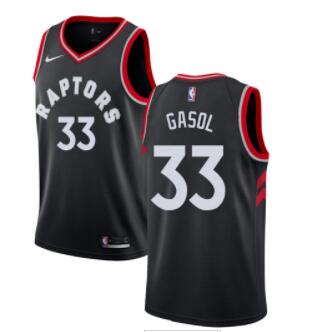 Raptors #33 Marc Gasol Black Basketball Swingman Statement Edition Jersey