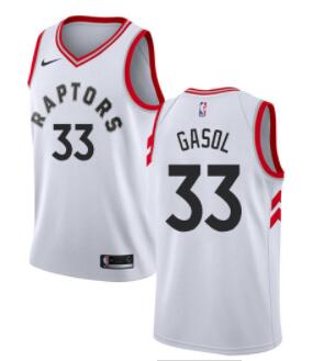 Raptors #33 Marc Gasol White Basketball Swingman Association Edition Jersey