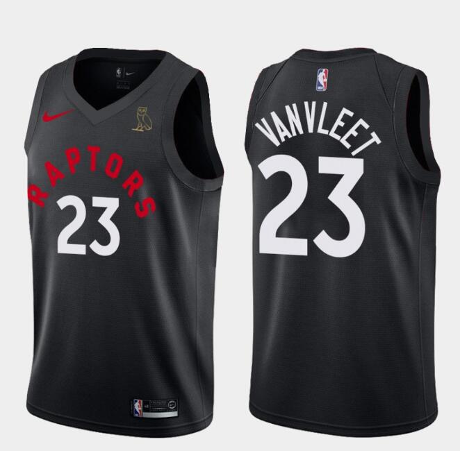 men's fred vanvleet 23# black raptors x ovo jersey