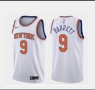 Men New York Knicks 9 RJ Barrett Jersey White