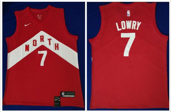 New Nike Men's Toronto Raptors #7 Kyle Lowry Red Jersey