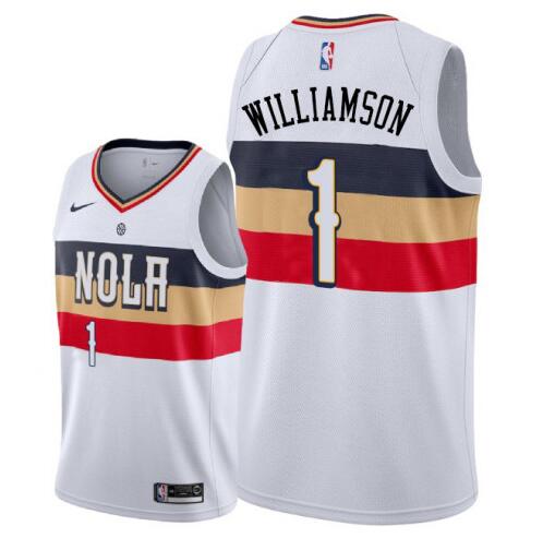 Men's Zion Williamson New Orleans Pelicans White Earned Jersey 2019