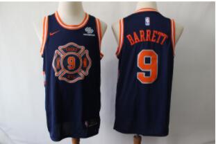 Knicks 9 R.J. Barrett Navy City Edition Nike Swingman Jersey