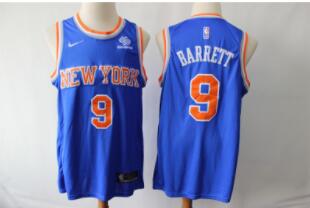 Knicks 9 R.J. Barrett Royal Nike Swingman Jersey