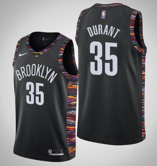 New Kevin Durant Brooklyn Nets 35 basketball Jersey Stitched Black Men's