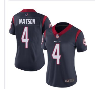 Texans #4 Deshaun Watson Navy Blue Team Color Women's Stitched Football Vapor Untouchable Limited Jersey