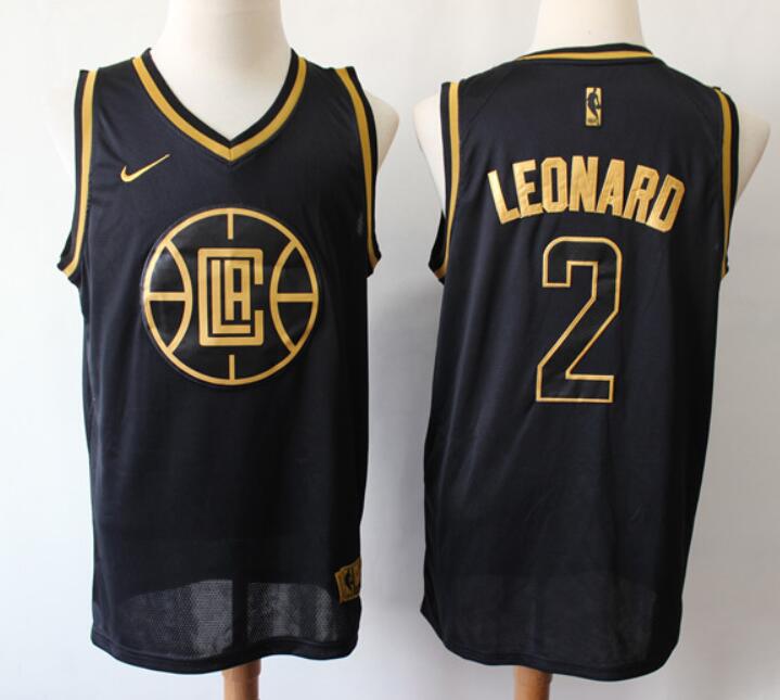 Nike Men's Los Angeles Clippers Kawhi Leonard #2 Black JERSEY