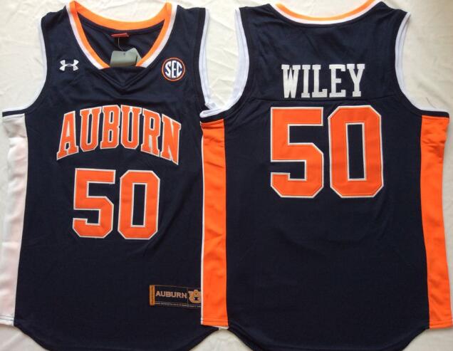 Mens Auburn 2019  #50 Austin Wiley Basketball Jersey Stitched