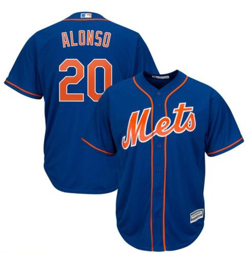 Mets #20 Pete Alonso Blue Cool Base Stitched Baseball Jersey