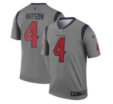 Men's Houston Texans Deshaun Watson Nike Gray Inverted Legend Jersey