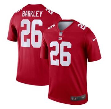 Men's New York Giants Saquon Barkley Nike Red Inverted Legend Jersey