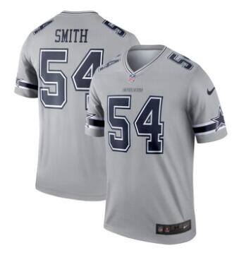 Men's Dallas Cowboys Jaylon Smith Nike Gray Inverted Legend Jersey