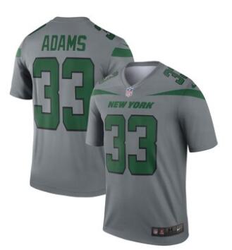 Men's New York Jets Jamal Adams Nike Gray Inverted Legend Jersey