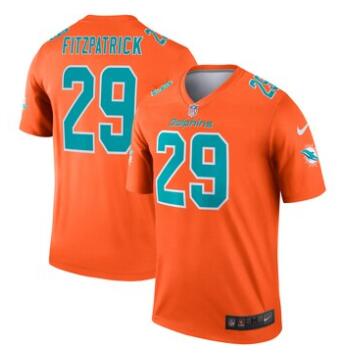 Nike Miami Dolphins 29 Minkah Fitzpatrick Orange Inverted Legend Jersey