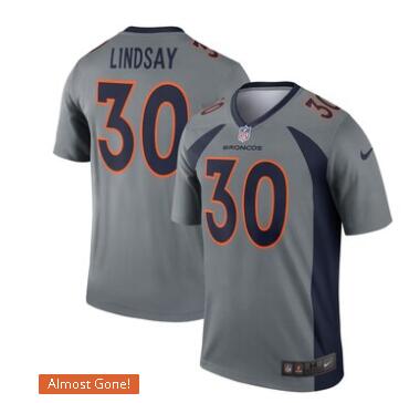 Men's Denver Broncos Phillip Lindsay Nike Inverted Legend Jersey