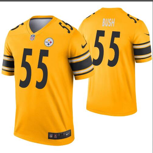 Men's Pittsburgh Steelers #55 Devin Bush Nike Gold Inverted Legend Jersey