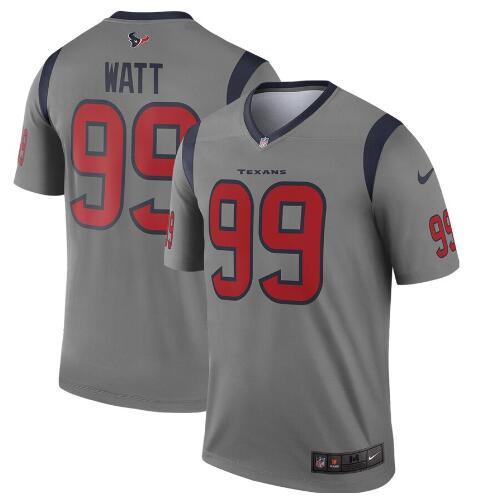 Men's Houston Texans J.J. Watt Nike Gray Inverted Legend Jersey