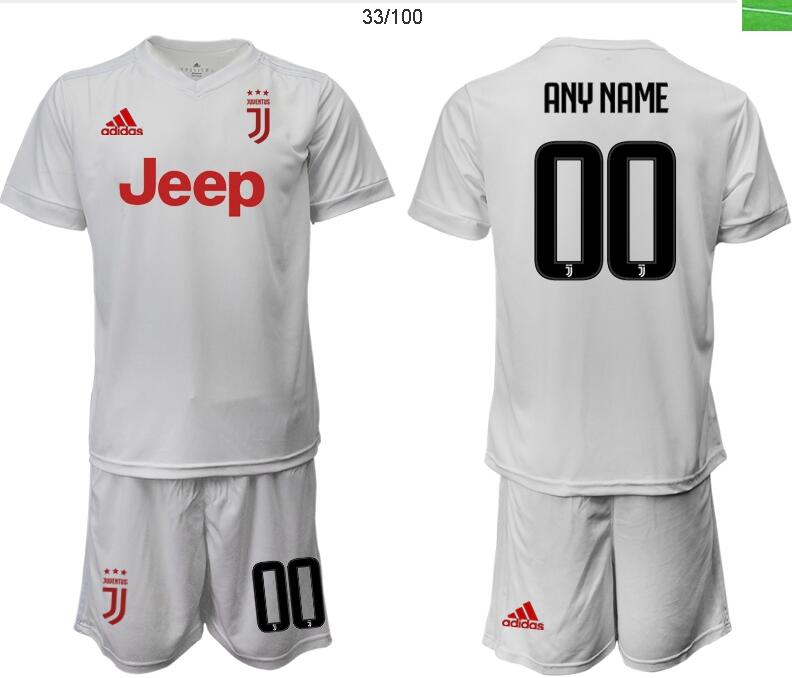 Juventus away white with any name and No.