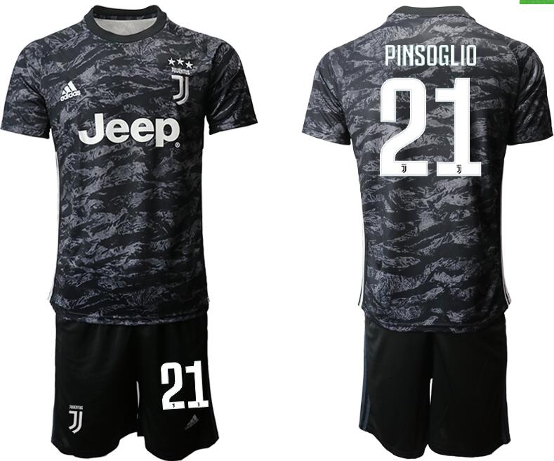 Men Juventus black goalkeeper 21#