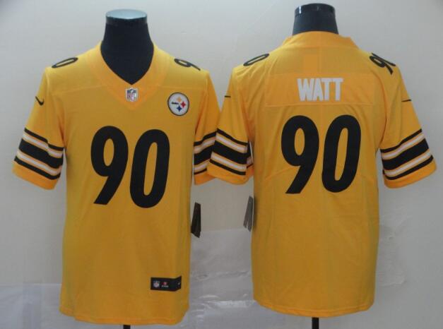 Men's Pittsburgh Steelers  #90 T. J. Watt Nike Gold Inverted Legend Jersey