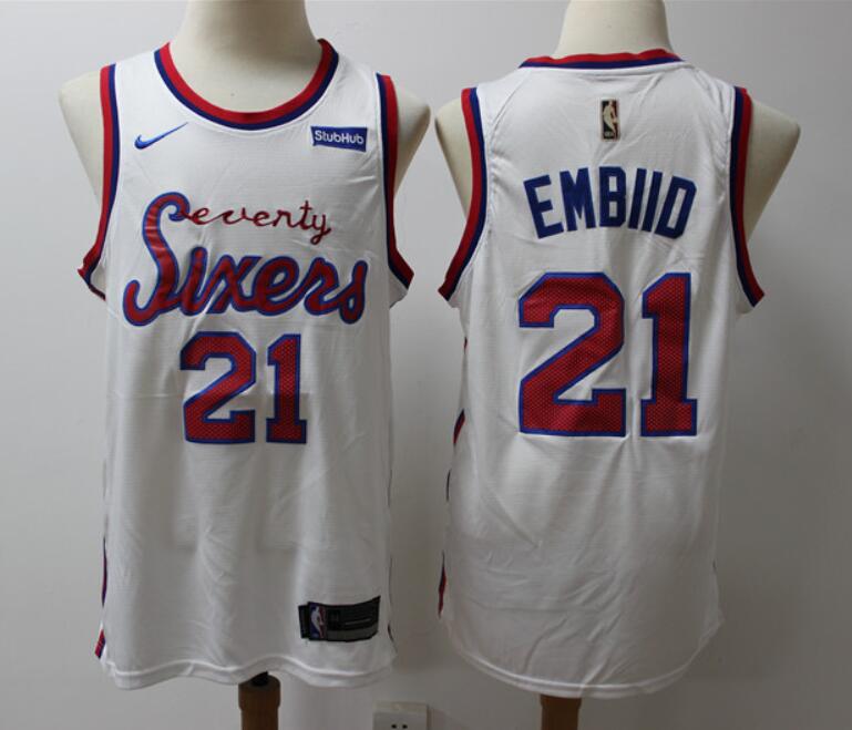 New Men Philadelphia 76ers #21 Joel Embiid  Jersey