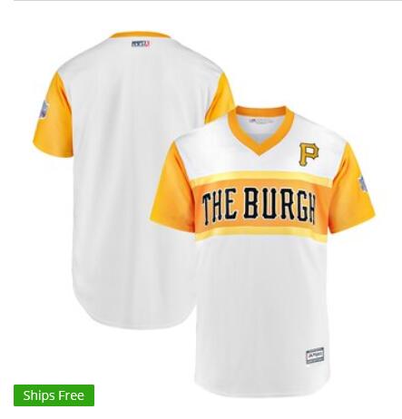 Men's Pittsburgh Pirates Majestic White 2019 MLB Little League Classic Replica Team Jersey