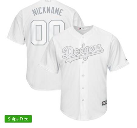 Men's Los Angeles Dodgers Majestic White 2019 Players' Weekend Pick-A-Player Replica Roster Jersey