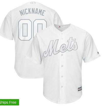 Men's New York Mets Majestic White 2019 Players' Weekend Pick-A-Player Replica Roster Jersey