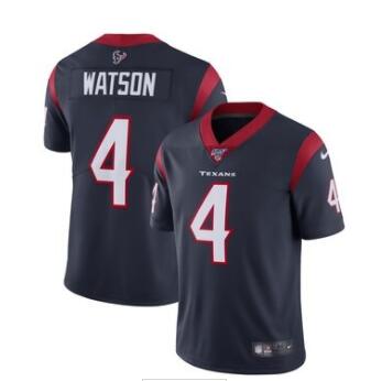 Nike Texans 4 Deshaun Watson Navy 100th Season Vapor Untouchable Limited Jersey