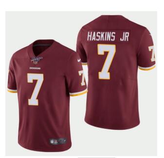 Nike Redskins 7 Dwayne Haskins Red 100th Season Vapor Untouchable Limited Jersey