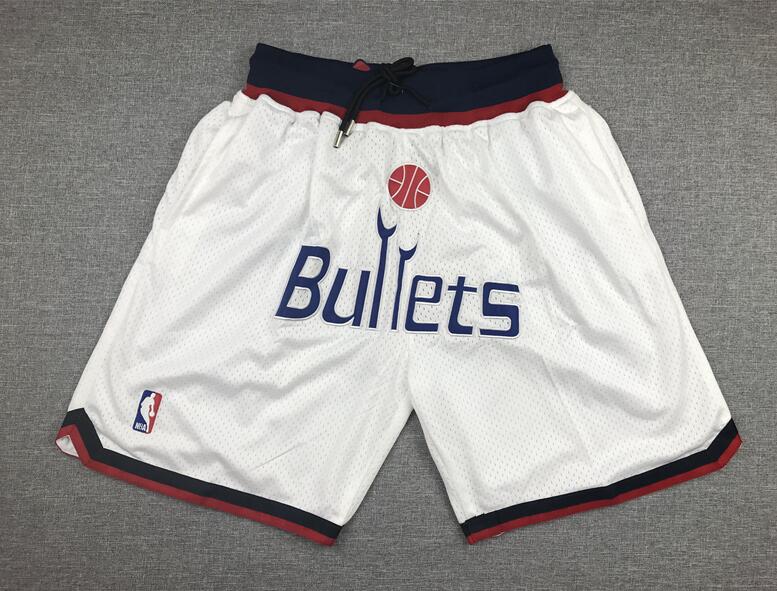 Washington Bullets NBA Shorts with pockets