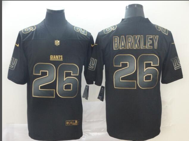 Giants #26 Saquon Barkley Black Gold Men's Stitched Football Vapor Untouchable Limited Jersey
