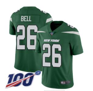 Jets #26 Le'Veon Bell Green Team Color Men's Stitched Football 100th Season Vapor Limited Jersey