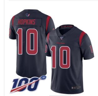 Texans #10 DeAndre Hopkins Navy Blue Men's Stitched Football Limited Rush 100th Season Jersey