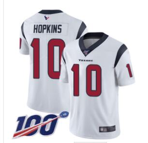 Texans #10 DeAndre Hopkins White Men's Stitched Football 100th Season Vapor Limited Jersey